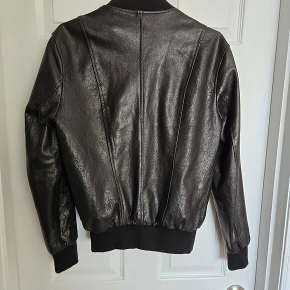 Italian Leather Bomber Jacket - Picture 4 of 8